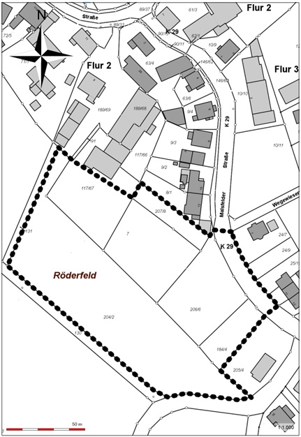 Geltungsbereich Bebauungsplan 113 „Röderfeld“