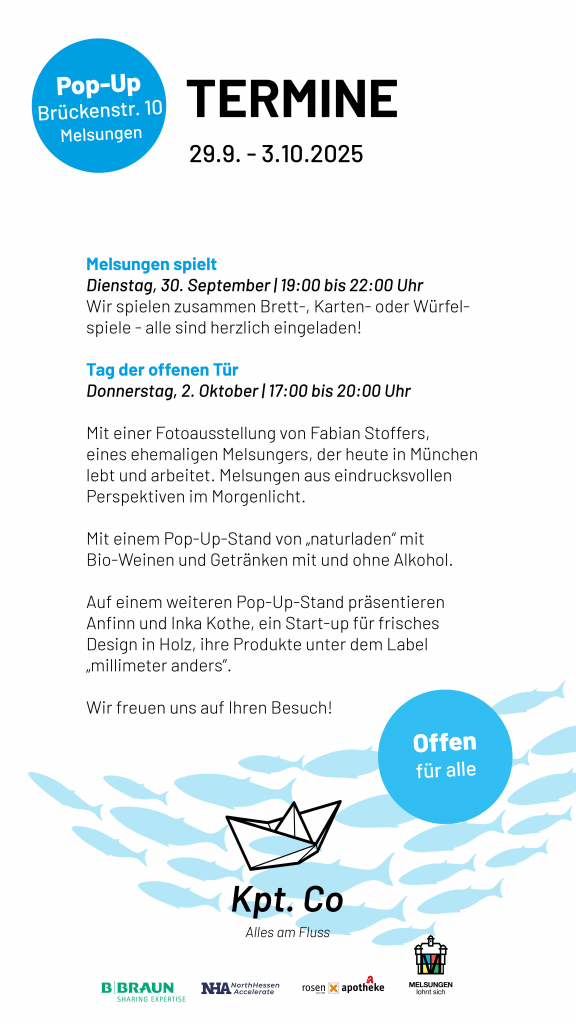 Kpt. Co Programmübersicht 29.09 bis 03.10.2025